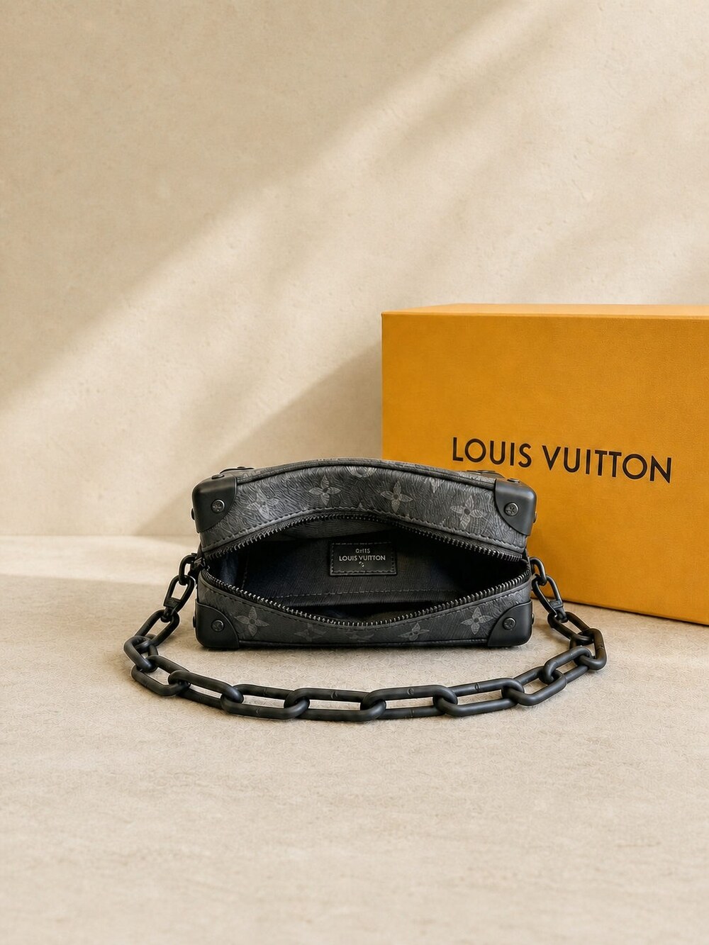 Louis Vuitton Eclipse Coated Canvas Crossbody with Black Metal Chain - Picture 6 of 6